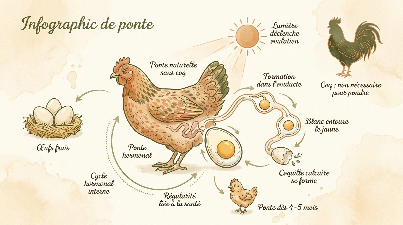 Schéma de formation de l'œuf dans l'oviducte